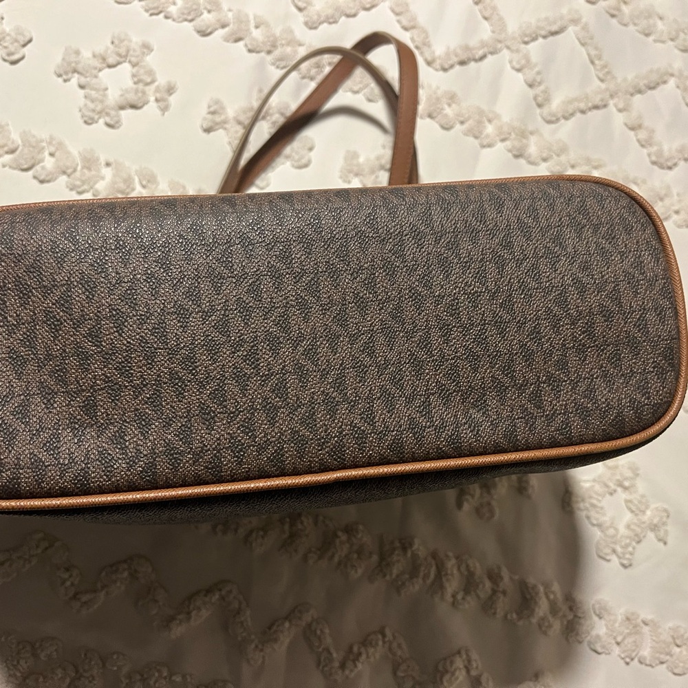 Michael Kors Brown Tote with Colorful Patches - Picture 3 of 13